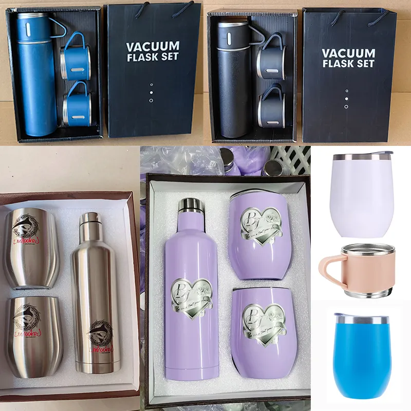 2024 Trending Free To Match New Arrival Products Gift box Corporate Candle Christmas Business Bath Wine Tumbler Vacuum Flask Set