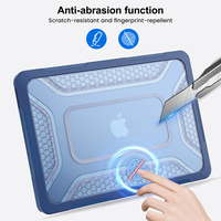 Étui rigide pour ordinateur portable MacBook Air 13.6 A2681/A3113/A3240/A3449 avec béquille pliable, résistant aux rayures, housse de protection pour ordinateur portable