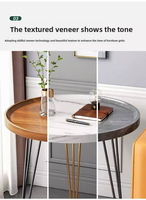 HOMEMORE Table Basse Intelligente Convertible et Mobile avec Chargeur Sans Fil en Métal au Design Moderne, Haut-parleur Intégré, Meuble de Maison