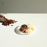 Umweltfreundliches Borosilikatglas-Geschirrset für den Hausgebrauch mit Kaffeebohnen-Design, Spülmaschinen- und Mikrowellenfest, Lebensmittelechte Salat- und Dessertteller