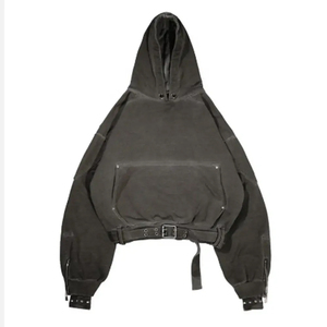 Sudadera con Capucha Vintage Personalizada con Lavado Ácido para Hombre, Otoño, 100% Algodón Orgánico, Resistente al Viento, Ecológica, Talla Grande - Product Image 1