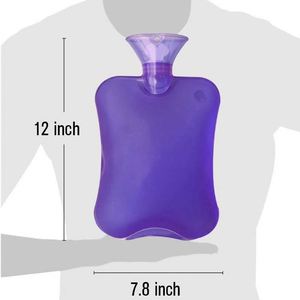 Bouteilles isothermes en caoutchouc transparent personnalisées de haute qualité, pratiques, non toxiques, de classe II, pour eau froide et chaude, avec couvercle en peluche - Product Image 3