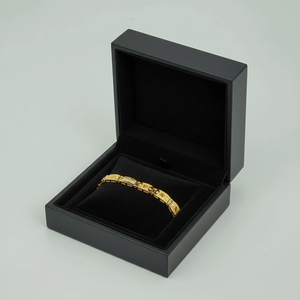 Stylish Luxury 22K Gold Jewelry for Daily Wear Gold <b>Mens</b> Bracelet with Textured Studded Link Design Premium Finish - Product Image 3