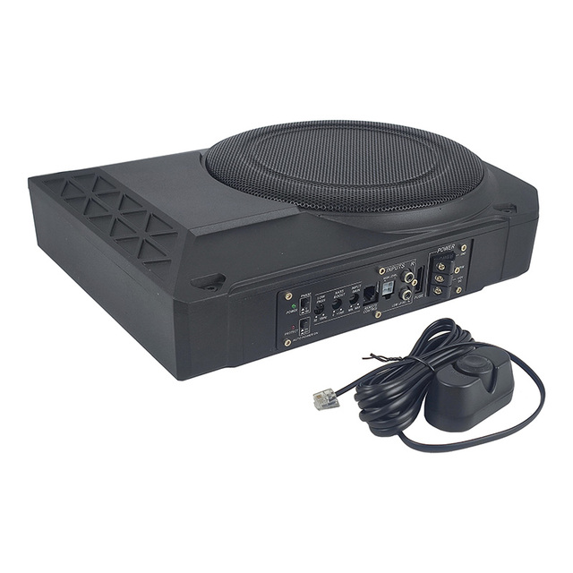 Hot Selling 150W 12V Subwoofer Slim Aluminum Car Audio Subwoofer Under Seat Active Audio Sound Speaker Model for Cars