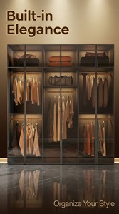 Système de <span class=keywords><strong>dressing</strong></span> en verre sans cadre avec éclairage LED et aménagement personnalisé pour <span class=keywords><strong>dressing</strong></span> de luxe - Product Image 2
