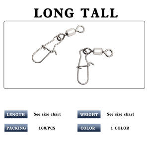 ตัวเชื่อมต่อรูปเลข 8 แบบหมุนได้ พร้อมตะขอเกี่ยวโลหะ ขนาด 12 ถึง 3.0 อุปกรณ์ตกปลา - Product Image 5