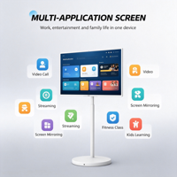 Écran intelligent sur pied, rotatif, portable, Android, fonctionnement intelligent, adapté au divertissement à domicile, fabrication OEM