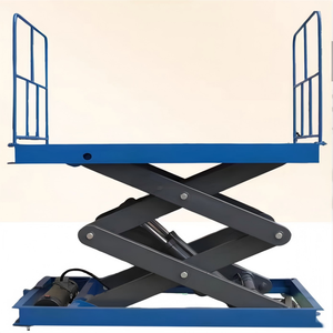 Gunting palet tetap hidrolik Manual mesin perancah pria melacak Platform angkat kargo mekanik pengangkat meja pengangkat - Product Image 6