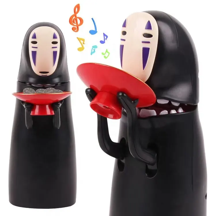 Japanese Geek Student Kaonashi Toy Creative Novelty Gag Toys Cartoon Character No Face Man Coin Bank Money Box