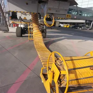 フレキシブルエアコン事前に調整された空港グラウンドブリッジコリドーレイフラット航空機飛行機換気Pcaダクトホース