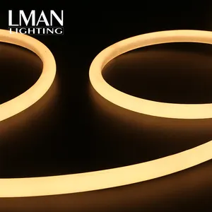 Tubo de silicona redondo de alto lumen 360 grados Smd 2835 120eds/M Ac 110V 220V Ip65 cuerda Flexible impermeable lámpara de neón Led