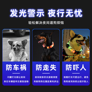 Laisse pour chien LED lumineuse qui brille dans le noir, rechargeable par USB, souple, réglable, anti-collision, pour la course nocturne, la promenade du chien, la sécurité - Product Image 6