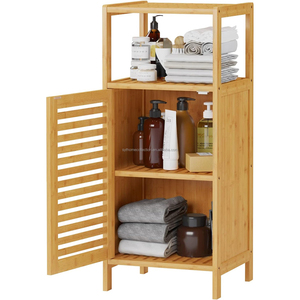 Gabinete <span class=keywords><strong>de</strong></span> Almacenamiento <span class=keywords><strong>de</strong></span> Bambú Natural Ecológico SYT, Resistente a la Humedad, Robusto, <span class=keywords><strong>para</strong></span> <span class=keywords><strong>Toallas</strong></span>, <span class=keywords><strong>para</strong></span> <span class=keywords><strong>Baño</strong></span>, Dormitorio, Uso en Hoteles - Product Image 2