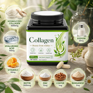 Wholesale Adult 6000mg Anti-Aging Hydrolyzed Collagen Multi-Vitamin Dietary Supplement <b>Tablets</b> Immune Support Antioxidant - Product Image 3