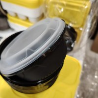 Mikrowellen geeignete Lebensmittel verpackungs behälter aus PP-Kunststoff, runde Schüssel für Lebensmittel/Suppe, Lebensmittel verpackung mit abschließbaren Deckeln.