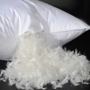 Подушка из гусиного пера и пуха со 100% хлопковой подушкой 233TC, роскошная ультра мягкая удобная подушка, 48*74, белый цвет