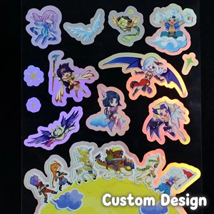 Pegatina de Vinilo Holográfica Personalizada con Logotipo, Pegatina Decorativa de <span class=keywords><strong>Anime</strong></span> Resistente al Agua, Directo de Fábrica - Product Image 3