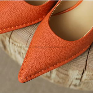 Factory Hot Sale New Women Solid Color Pointed Toe Sexy Pretty Girl High Heel <b>Shoes</b> - Product Image 4