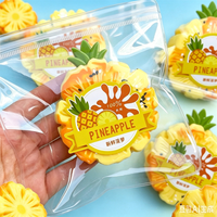 Anti-stress souple et anti-anxiété, en forme de tranche d'ananas, à presser, avec paillettes, pour la décompression