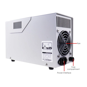 Iluminador de microscopio de fibra óptica de doble tubo con cuello de cisne y BRILLO AJUSTABLE + Bombilla halógena de cuarzo de 24V 150W 3200K - Product Image 4