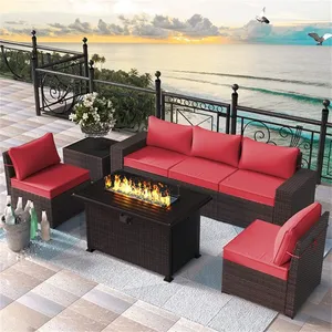 Altovis Custom All-weather Uv-protection Free Combination Couch Garden Sofa Wicker Outdoor Furniture Sets