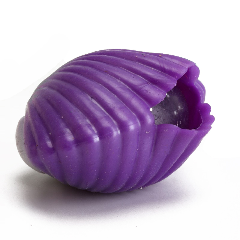 貝殻の形スクイーズおもちゃビーズストレスホタテおもちゃ