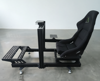 Cockpit de simulation de course de qualité professionnelle, châssis en aluminium extrudé 4080 avec siège et support de volant pour une expérience de conduite immersive