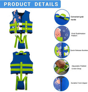 Gilet flotteur de <span class=keywords><strong>piscine</strong></span> imprimé dessin animé personnalisé pour tout-petits aide à la natation pour bébés gilet de sauvetage pour enfants pour jeunes garçons fille - Product Image 4