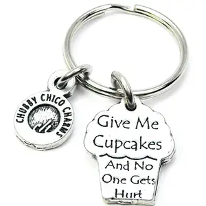 Llavero personalizado de zinc aliado 3D pastel postres - Product Image 3