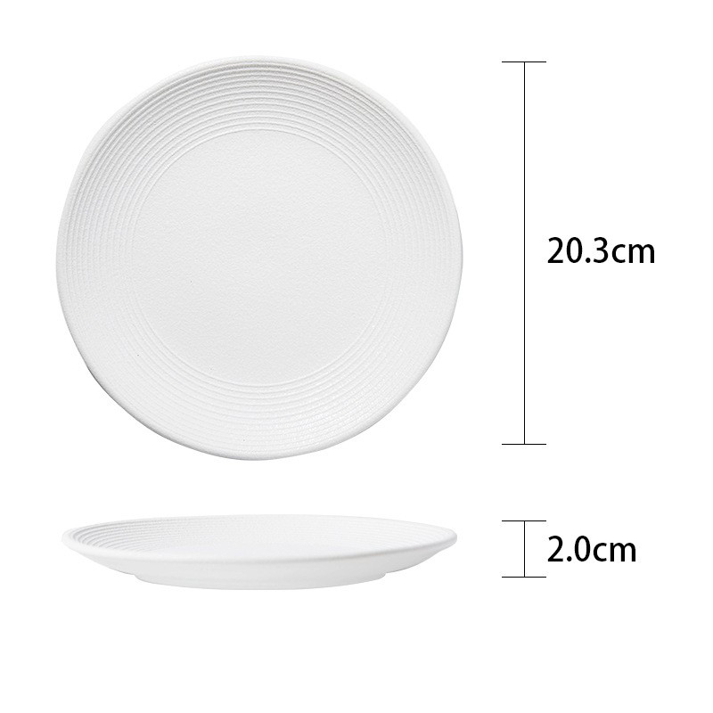 Assiette blanche - 8 pouces