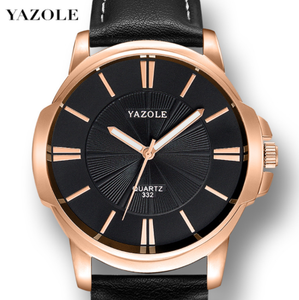 YAZOLE-Caja de regalo clásica <span class=keywords><strong>332</strong></span> para hombre, venta al por mayor, resistente al agua, reloj trasero de acero inoxidable, Relojes de mano de negocios, OEM - Product Image 4