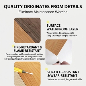 Revêtement de sol WPC multicouche avec finition haute brillance, antidérapant, imperméable, pour jardin, salle de sport, salle de bain, <span class=keywords><strong>terrasse</strong></span> extérieure, hall. - Product Image 5