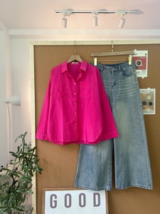 Camisa de Lino Transpirable de Manga Larga para Mujer L103 con Dos Bolsillos Elegantes, Corte Holgado, Cuello Camisero, Blusa Casual para Primavera/Verano - Product Image 4