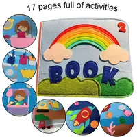 Amazon Hot Montessori Sản Phẩm Mềm Cảm Thấy Giáo Dục Bé Du Lịch Đồ Chơi Yên Tĩnh Cuốn Sách Bận Rộn Cho Trẻ Mới Biết Đi