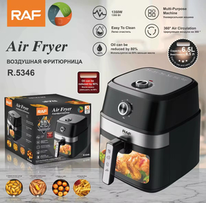 Freidora de Aire Digital Eléctrica de Acero Inoxidable de Gran Capacidad 8L, Horno sin Aceite con Ventana Visible - Product Image 6