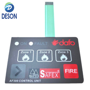 Superposición gráfica de membrana ignífuga personalizada Deson con teclado de superposición de etiquetas de policarbonato de ventana transparente para Decoración - Product Image 4