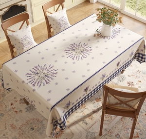 Hoogwaardig polyester tafelkleed met bloemenprint, olie- en waterdicht, milieuvriendelijk, uitstekend geschikt voor thuisdiners, vierkant. - Product Image 1