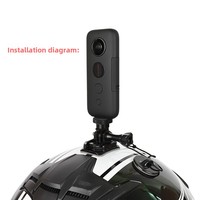 Support de fixation robuste et léger en plastique antichoc pour casque, idéal pour la moto et la prise de vue avec Insta360 X4