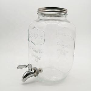 Distributeur de boissons en verre transparent de <span class=keywords><strong>5</strong></span>,8 litres avec robinet en acier inoxydable pour thé au citron, alcool, tequila - Product Image 1