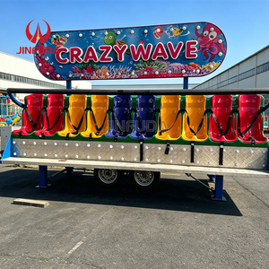 Manège portable économique pour enfants, type Crazy Wave, 10 places, monté sur remorque, pour parcs d'attractions et fêtes foraines, modèle <span class=keywords><strong>Miami</strong></span> - Product Image 1