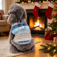 Vêtements d'hiver pour chien, chandail chaud à motifs géométriques de Noël, tenue mignonne et confortable pour chiens