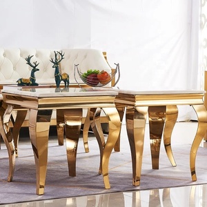 Set piedini <span class=keywords><strong>in</strong></span> ferro dorato set di tavolini a incastro <span class=keywords><strong>in</strong></span> <span class=keywords><strong>marmo</strong></span> bianco set di divani <span class=keywords><strong>per</strong></span> mobili <span class=keywords><strong>per</strong></span> la casa con tavolino da caffè - Product Image 2
