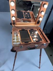 Belleza profesional 24 pulgadas llevar bombilla de viaje <span class=keywords><strong>maquillaje</strong></span> cajas rodantes estuche cosmético con 6 luces de bombilla - Product Image 6