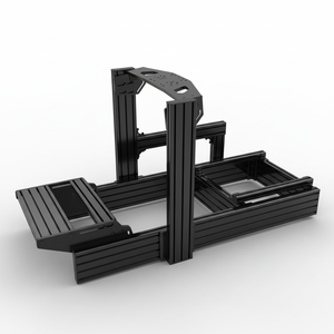 Custom Black Anodized Aluminum 40160 <b>Framing</b> Sim Rig Cockpit Gaming Racing Kit Sim Racing for Moza Fanatec Wheels - Product Image 1