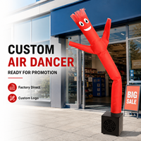 Vente en gros de figurines gonflables publicitaires personnalisées avec logo, en forme de tube, avec sèche-cheveux, pour publicité commerciale extérieure