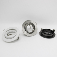 Foco LED Redondo Cuadrado de Aluminio GU10 MR16 G5.3, Luminaria Ajustable, Marco de Iluminación LED, Cubierta para Portalámparas, para el Hogar