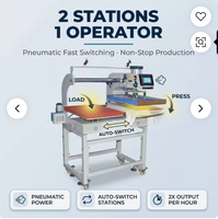 Presse à chaud semi-automatique double station 16x24 avec alignement laser pour impression numérique sur coton, vinyle, T-shirts, manches, cols et sacs