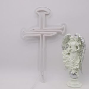 Cross Letreros Neon LED indoor hanging ambient light shop <b>sign</b> wall decoration light entrance indicator light luminous <b>sign</b> - Product Image 6