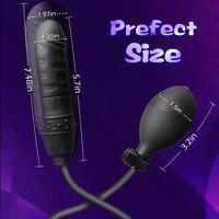 Jouet sexuel anal gonflable réaliste en silicone 2 en 1, dilatateur anal, plug anal avec pompe à ballon