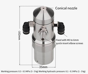 Buse d'atomisation d'air, buse d'atomisation pour pulvérisateur, buse d'humidification pour papier ondulé de 7 microns pour l'industrie papetière - Product Image 6